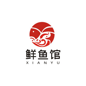 鱼鲜鱼馆烤鱼纸包鱼logo标志vi