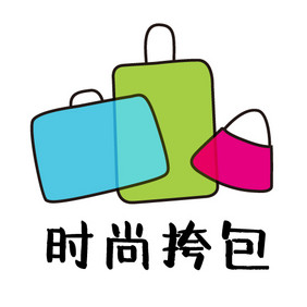 彩色几何风挎包头像创意logo设计