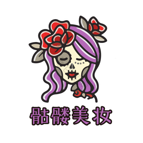 女生美妆头像logo图片