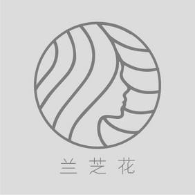 线描优雅花朵创意logo设计