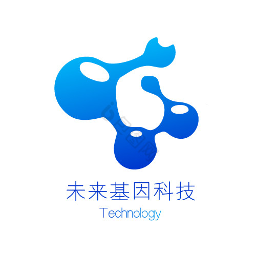 科技风基因logo图片