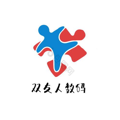 艺术风拼图数码科技logo图片