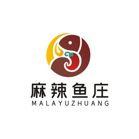 麻辣烤鱼纸包鱼餐饮LOGO标志VI