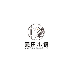 面包店蛋糕店小麦手作LOGO标志VI