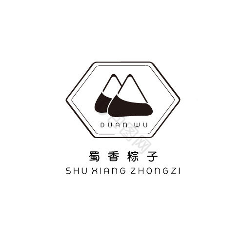 极简黑块线条餐饮行业logo图片