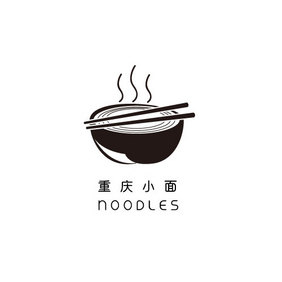 简约黑白色块线条餐饮行业创意logo设计