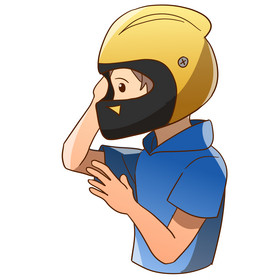 一盔一带安全头盔骑摩托安全出行戴头盔六月新规骑乘戴头盔挂图骑摩托