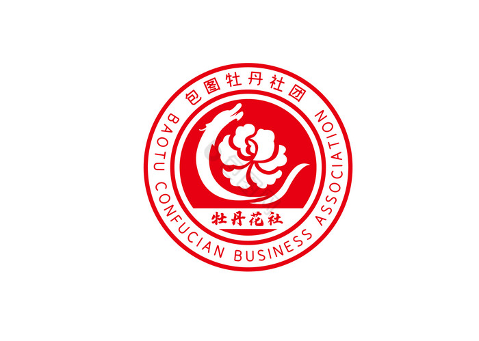 牡丹社团徽章logo图片