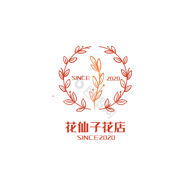 花仙子花店标志logo图片