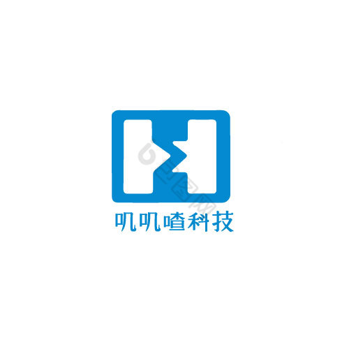 抽象人物科技logo图片