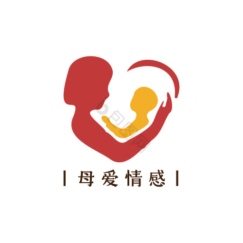 爱心母婴形象情感logo图片