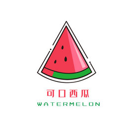 简约红色黑色线条蔬果行业创意logo设计