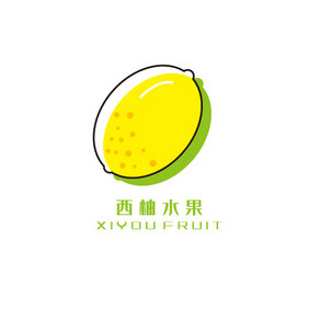 简约黄绿线条蔬果行业创意logo设计