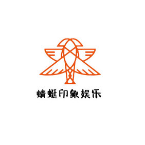 红色简约蜻蜓娱乐创意logo设计