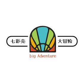 七彩线条贝壳图腾游戏创意logo设计