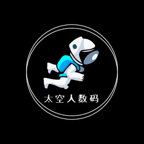 卡通人物太空形象数码创意logo设计