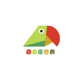 彩色鹦鹉宠物创意logo设计
