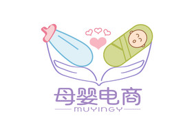 卡通时尚母婴亲子电商LOGO