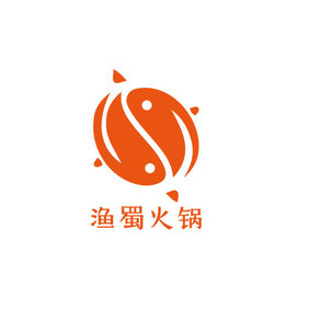 橙色双鱼大气餐饮创意logo设计