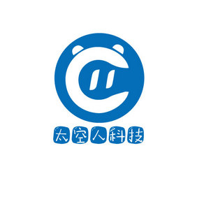 蓝色卡通智能科技创意logo设计