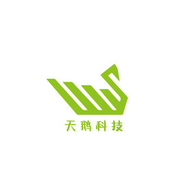 几何扁平风天鹅创意logo设计