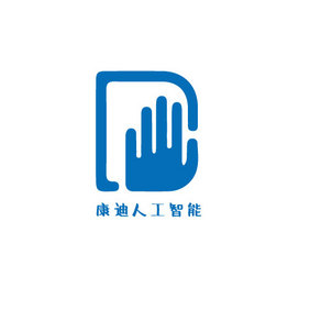 蓝色手掌图标科技数码创意logo设计