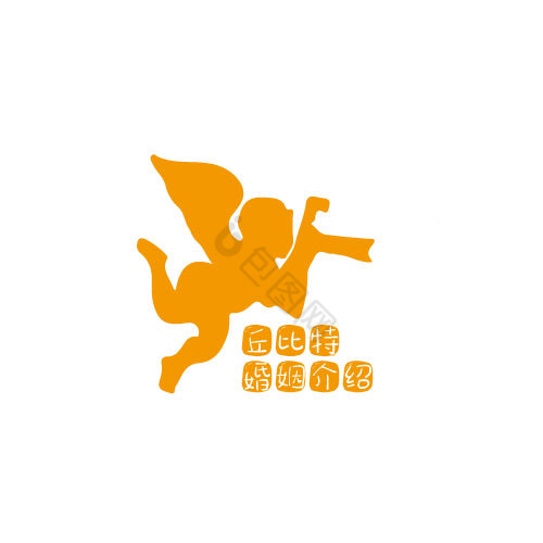 剪影金色天使情感logo图片