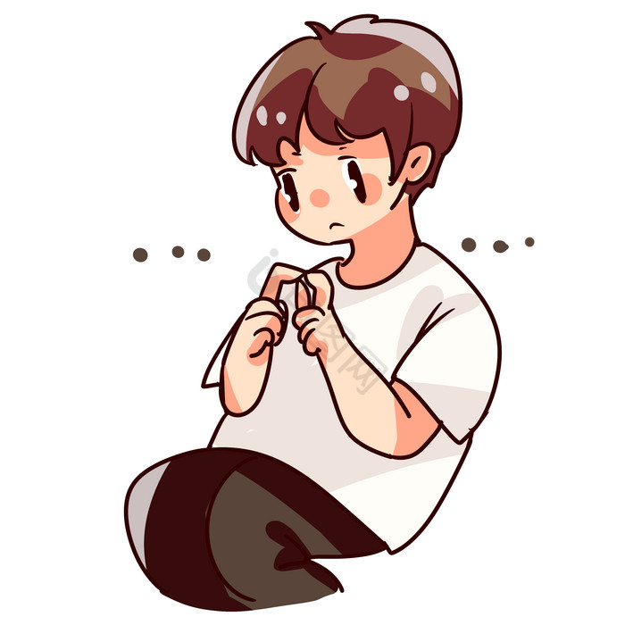 世界无聊日发呆男孩图片