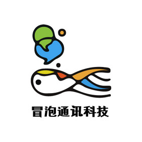 彩色卡通金鱼抽象科技创意logo设计