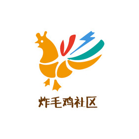 彩色个性动物抽象社区搞笑创意logo设计