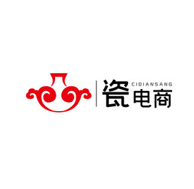 红色古典瓷器logo