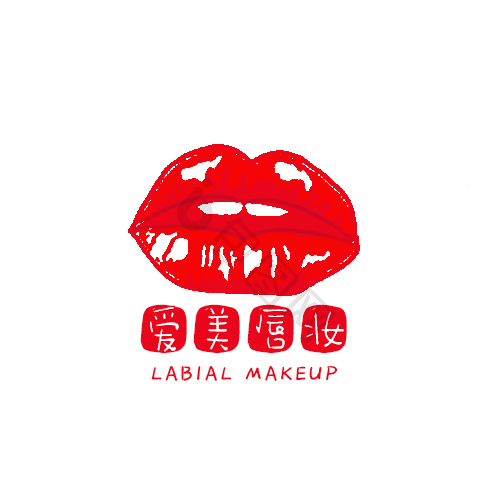 唇妆美妆护肤logo模板-包图网