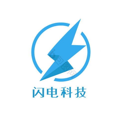 科技风闪电logo图片