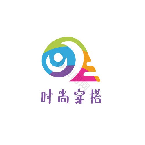 彩色线条服装穿搭logo图片