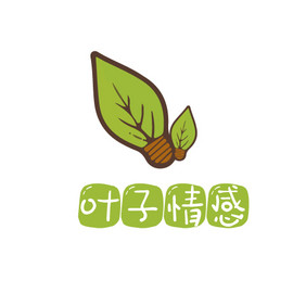 绿色植物青少年情感创意logo设计