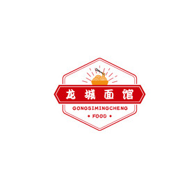 龙城面馆餐饮logo