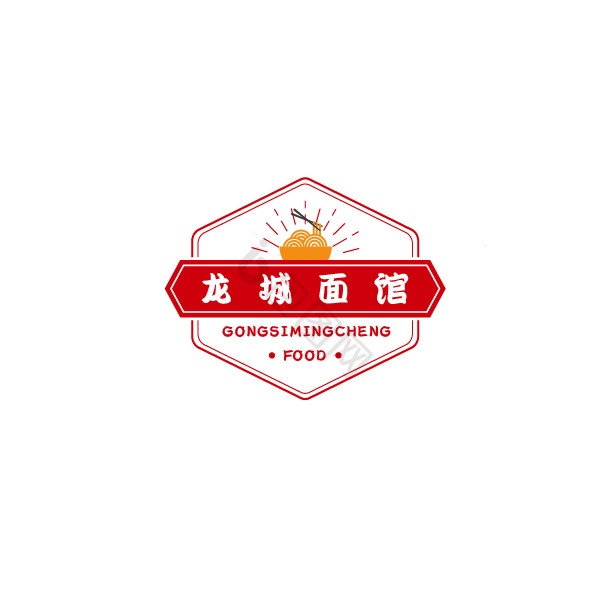 龙城面馆餐饮logo图片