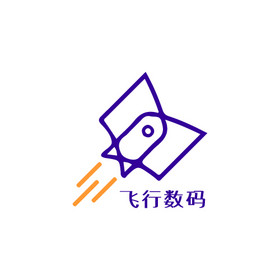 简约线条飞行航天科技创意logo设计