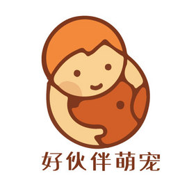 卡通萌宠好伙伴宠物创意logo设计