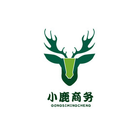 小鹿商务文艺环保咖啡logo