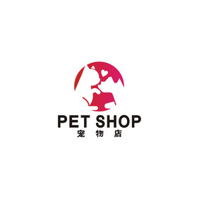 猫狗宠物店宠物用品美容LOGO标志VI