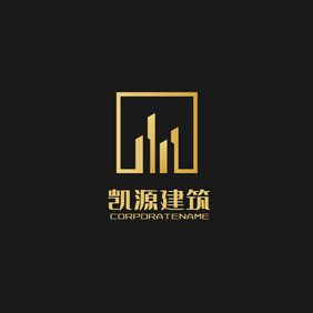 凯源建筑地产地标logo