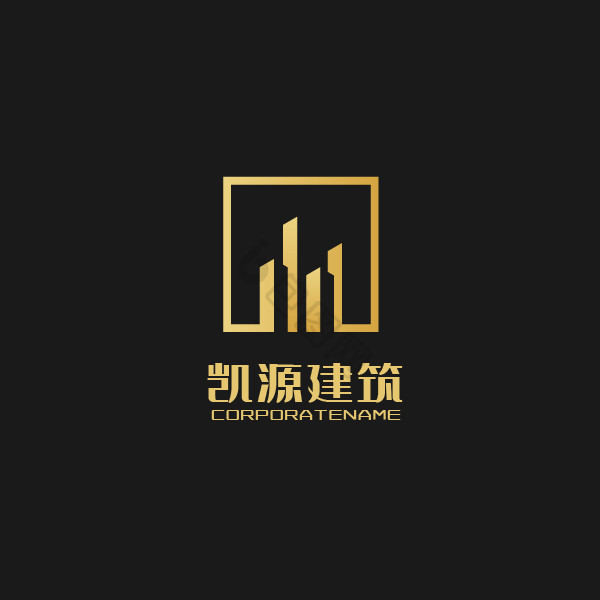 凯源建筑地产地标logo图片