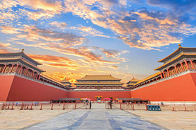 北京故宫正大门午门摄影图片