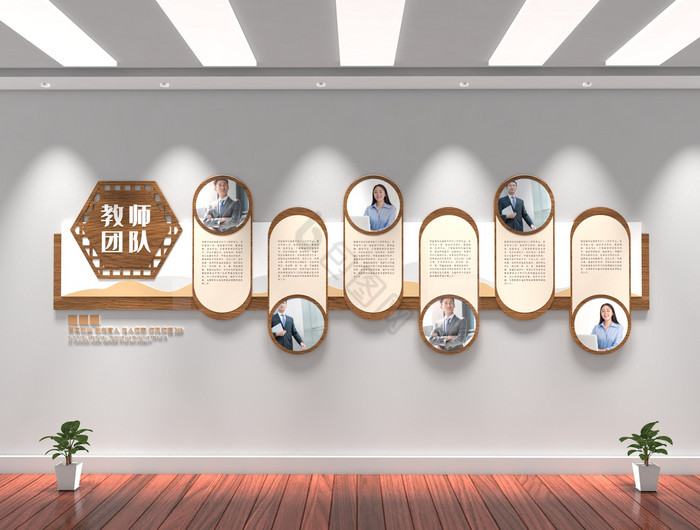 学校师资力量教师团队文化墙