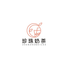 珍珠奶茶饮品店茶餐厅LOGO标志VI