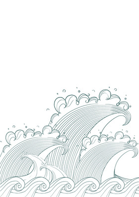 海浪纹样图片