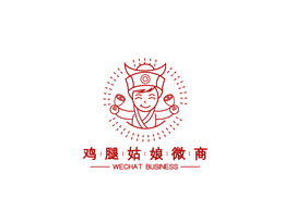 时尚大气简约卡通少女电商微商logo