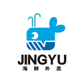 生鲜鲸鱼海鲜外送LOGO标志VI