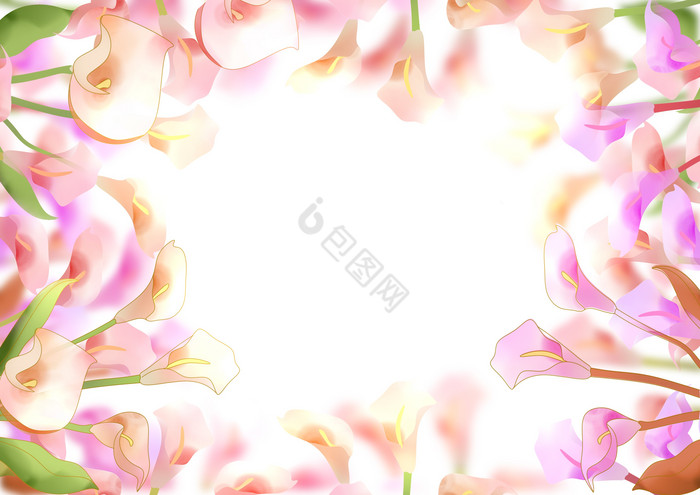 花朵底纹边框图片